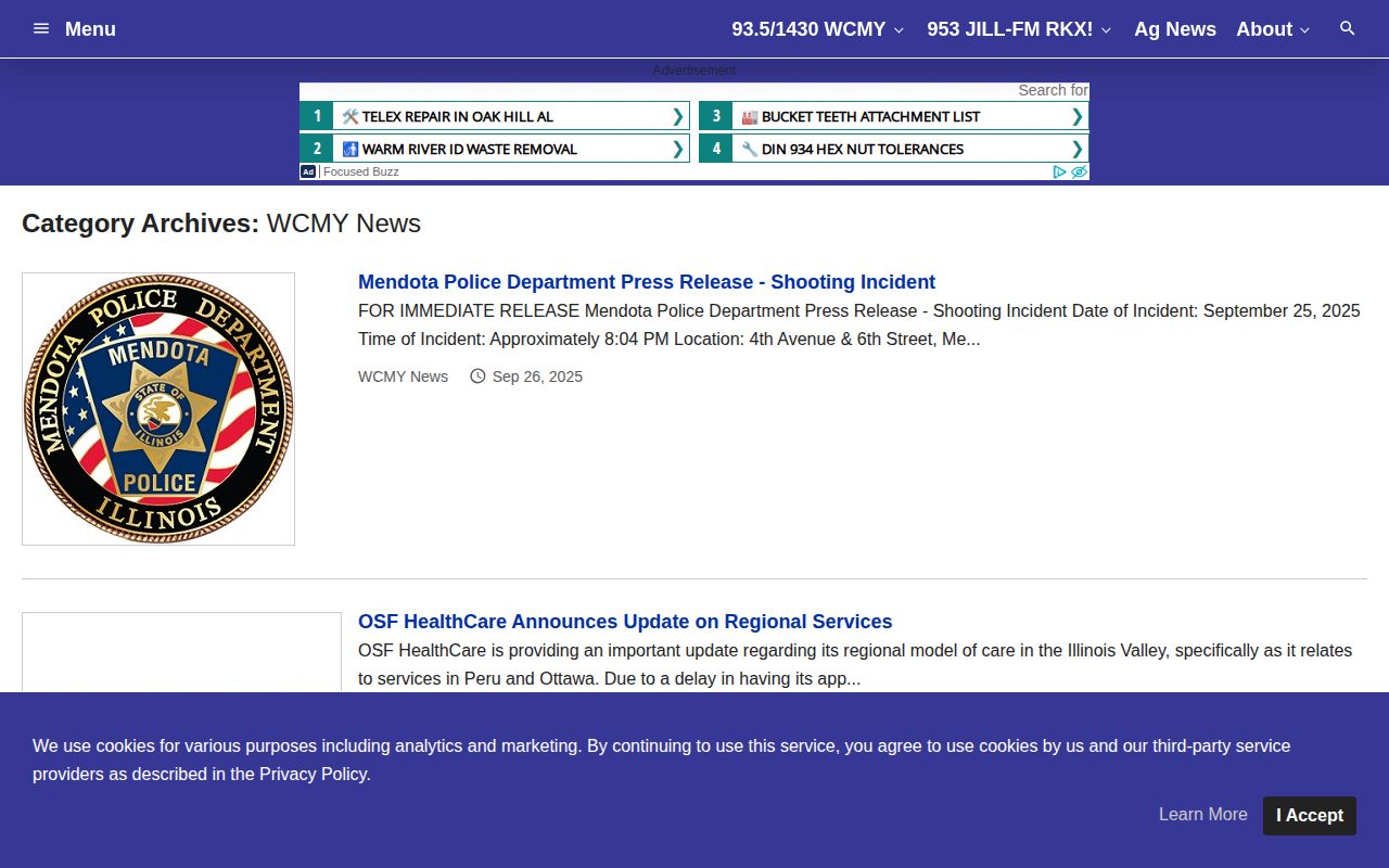 WCMY LaSalle County crime news archive and local arrest coverage