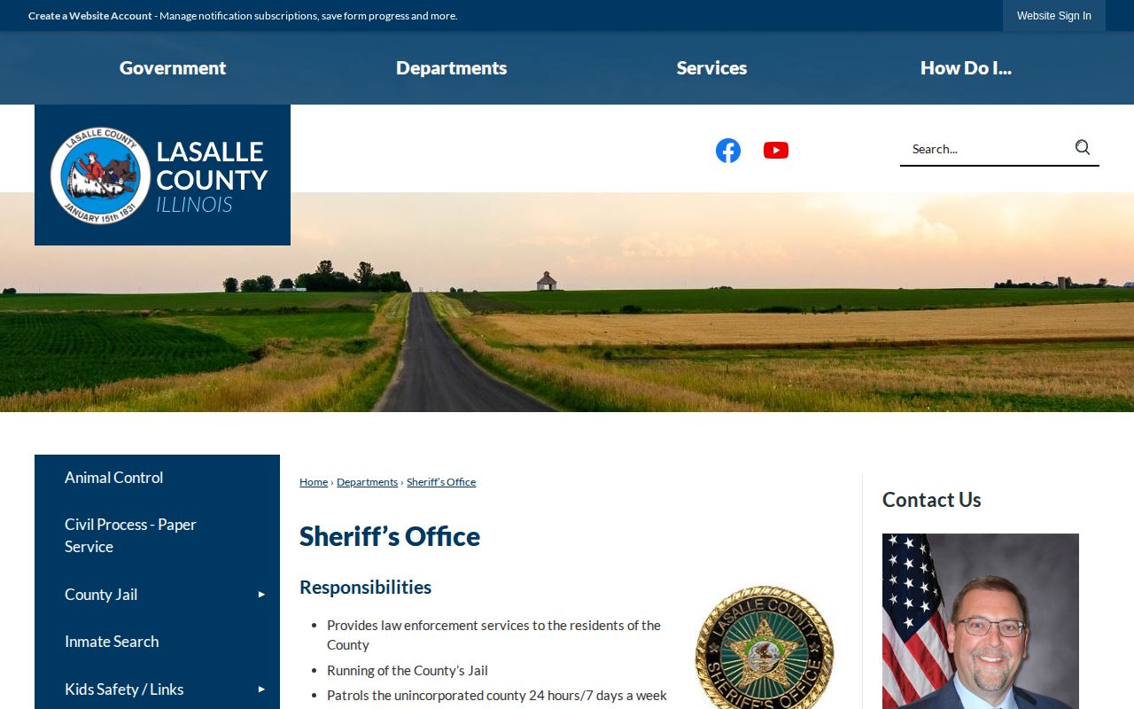 LaSalle County Sheriff office source for wanted fugitives and warrant information
